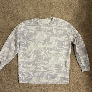 Lululemon camo print crewneck sweatshirt